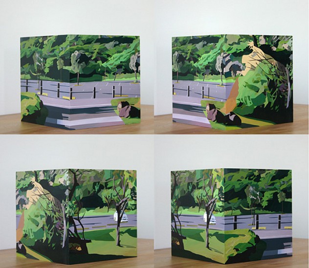 Maria Park, CN Object 2 (4 views), 2009
Acrylic on polycarbonate, 12 x 12 x 12 inches (30.5 x 30.5 x 30.5 cm)