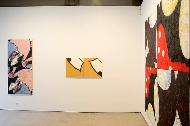 Rainer Gross - Contact Paintings: Logos and Toons - Installation View