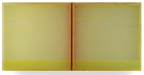 Heather Hutchinson, Daughter of Earth and Water, 2005
Beeswax, pigment, Plexiglass, enamel and birch, 24 x 48 x 2.5 (61 x 122 x 6 cm)