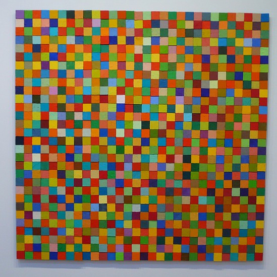 Carlos Estrada-Vega, Marzo, 2008
Oleopasto, wax, pigment, oil & limestone on paper, 50 x 50 inches (127 x 127 cm)