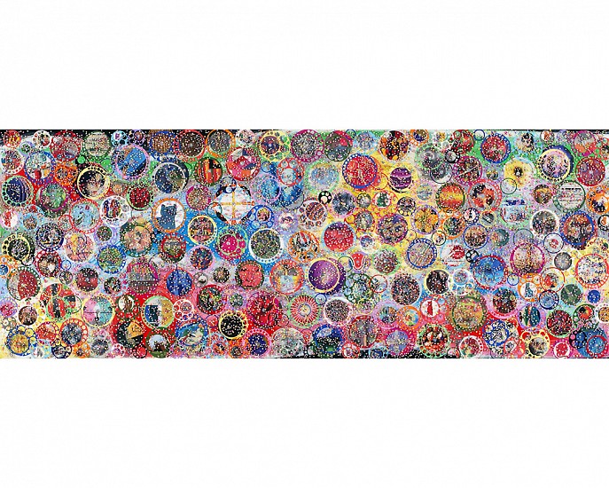 Nobu Fukui, Stay Warm, 2015
Beads and mixed media on canvas over panel, 36 x 96 inches (92 x 244 cm)
Sold