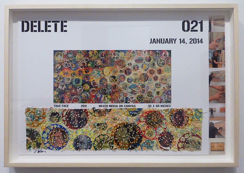 Nobu Fukui, DELETE 021, 2014
Photo print with cut-out original canvas mounted on board, 36 x 24 inches (91.5 x 61 cm)