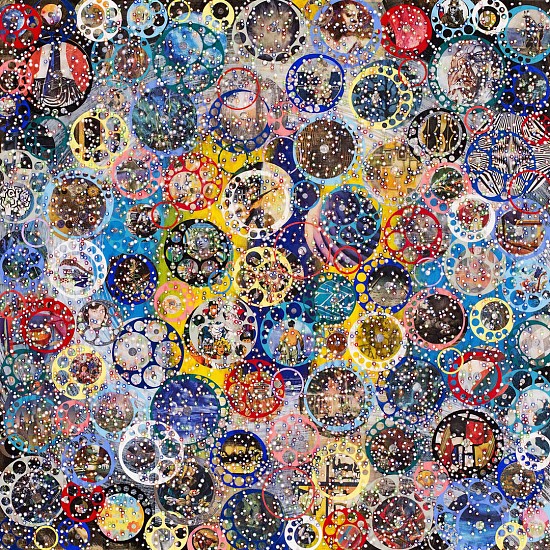Nobu Fukui, Inspired, 2015
Beads and mixed media on canvas over panel, 36 x 36 inches (91.5 x 91.5 cm)