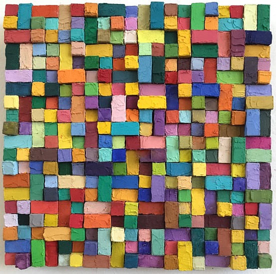 Carlos Estrada-Vega, Jacinta, 2015
Wax, limestone dust, oil, olepasto and pigments on wood, 8 x 8 inches (21 x 21 cm)