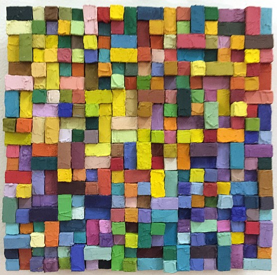Carlos Estrada-Vega, Jasmin, 2015
Wax, limestone dust, oil, olepasto and pigments on wood, 8 x 8 inches (21 x 21 cm)