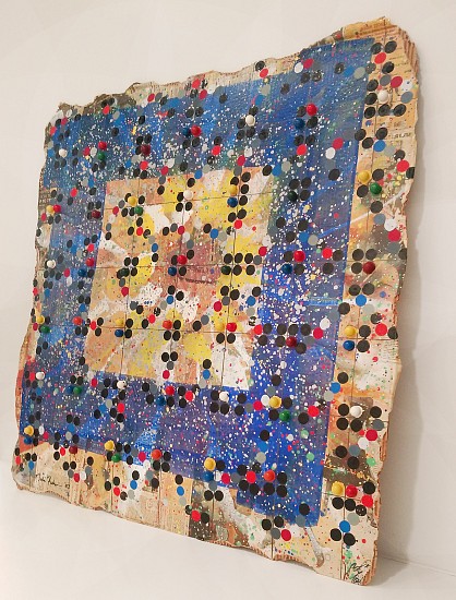 Nobu Fukui, Feast of Prokofiev, 2003
Beads and mixed media on cardboard, 43 x 43 inches (109 x 109 cm)