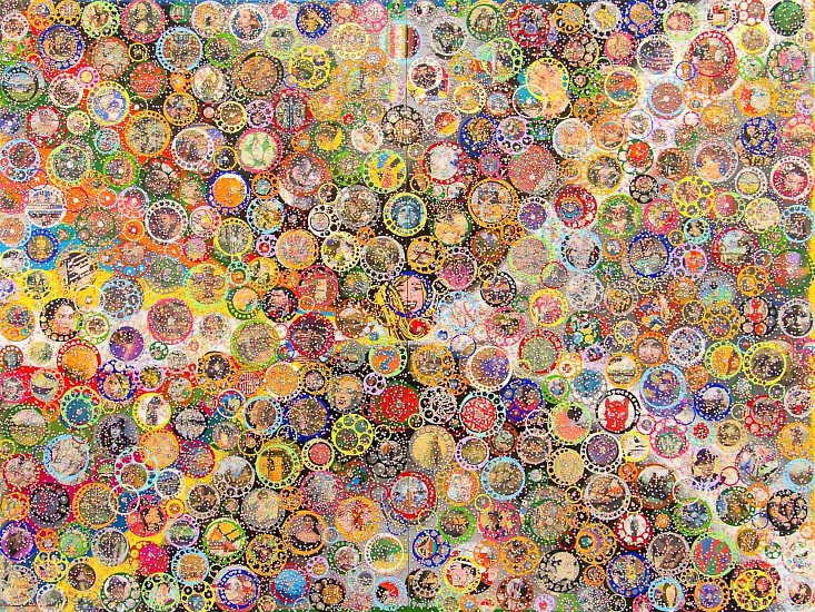 Nobu Fukui, Pool of Thought, 2017
Beads and mixed media on canvas over panel, 72 x 96 x 2 inches (183 x 244 x 5 cm)