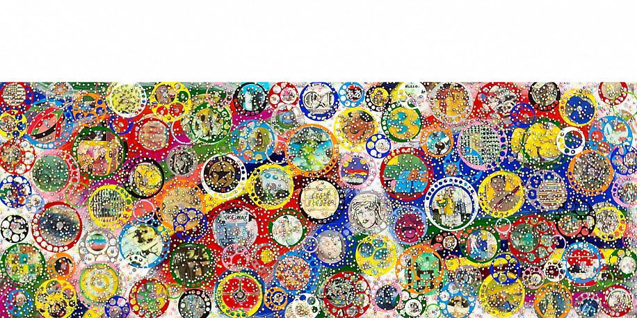 Nobu Fukui, This Spring, 2016
Beads and mixed media on canvas over panel, 24 x 64 x 2 inches (61 x 163 x 5 cm)
