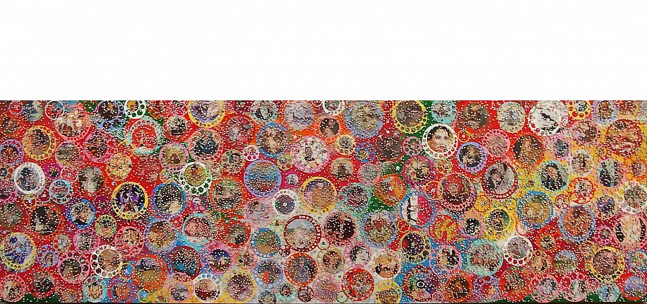 Nobu Fukui, Beautiful Room, 2017
Beads and mixed media on canvas over panel, 30 x 96 x 2 inches (76 x 244 x 5 cm)