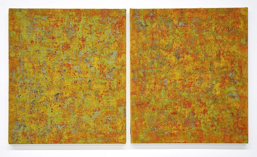 Rainer Gross, Warren Twins, 2017 - 2018
oil and pigment on canvas
30 x 26 inches (76 x 66 cm) each | 30 Ã— 53 inches (76 x 135 cm) total