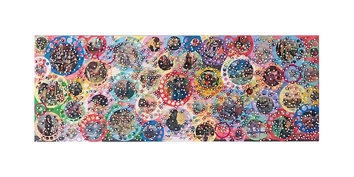 Nobu Fukui, Wriggle To Life, 2018
Beads and mixed media on canvas over panel
32 x 12 x 2 inches (81 x 30 x 5 cm)