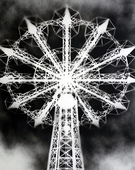 William Steiger, Parachute Jump (ink), 2020
Ink on paper mounted on panel, 20 x 16 inches